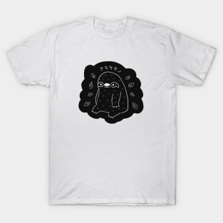 Monochrome Sloth - Simple Art T-Shirt